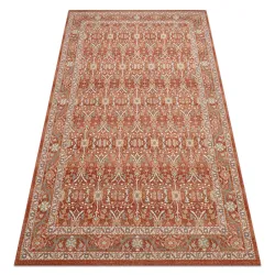 Teppich SOHO 477.08.LA300 Wollmischung OSTA - Ornament, Bordüre natur terrakotta / beige