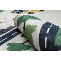 Rutschfester Teppich BAMBINO 2223 für Kinderzimmer, cremefarbene Ausführung