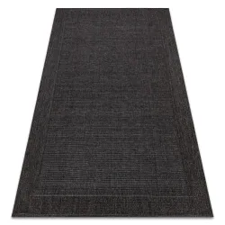Schwarzer SISAL Teppich TIMO 5000 für den Außenbereich, robust und stilvoll