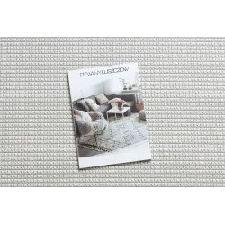 Weißer runder Sisal Teppich TIMO 5979 für den Außenbereich, stilowy