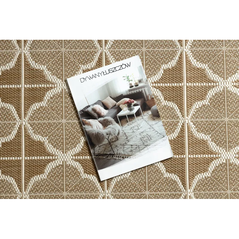 Eleganter Sisal Teppich in Beige, ideal für moderne Wohnräume