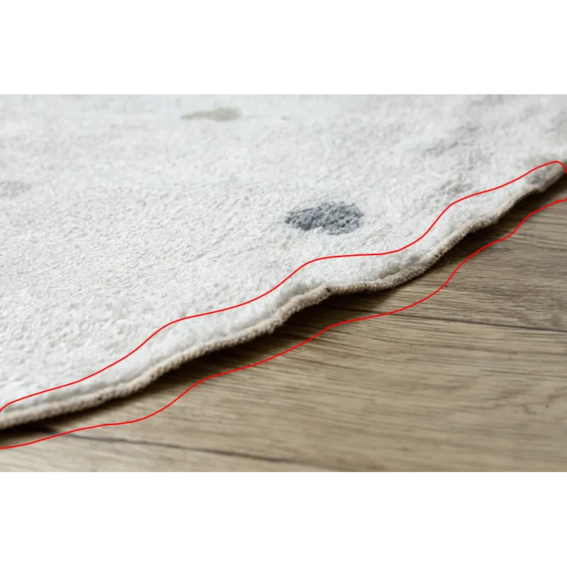 Moderner runder Teppich BONO 724 in Creme und Hellgrau