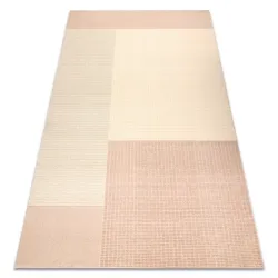 Teppich FLUX 461.9.AE200 Wolle OSTA - Geometrisch, strukturell, Loft Beige / Rosa