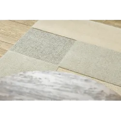 Dywan FLUX 461.12.AE120 wełniany OSTA - Geometryczny, strukturalny, loftowy krem / szary