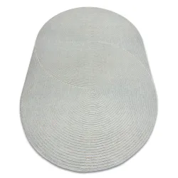 Teppich FLUX oval 461.67.AE500 Wollmischung OSTA - Geometrisch, strukturell, Loft blau / creme