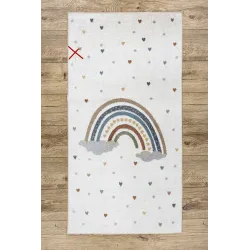 Teppich BONO 724 REGENBOGEN, HERZ - ideal für das Wohnzimmer oder das Kinderzimmer
