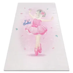 BAMBINO 42830 Waschteppich Ballerina für Kinder Anti-Rutsch - rosa