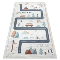 BAMBINO 46980 Waschteppich Wald, Straßen für Kinder Anti-Rutsch - weiß / grün