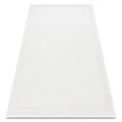 Sisal Teppich TIMO 5979 in weißem Rahmen, perfekt für den Außenbereich