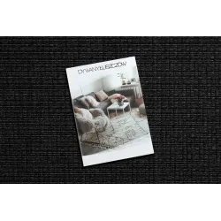Schwarzer Teppich TIMO 0000, stilvoller Outdoor-Teppich aus Sisal