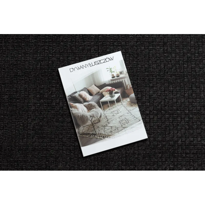 Schwarzer Sisal Teppich TIMO 0000, ideal für Gartenmöbel