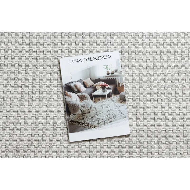 Weißer Sisal Teppich TIMO 6272, ideal für Garten und Terrasse