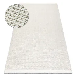 Teppich NANO FH92A Glatt, Schlinge, flach gewebt weiß - ZWEITKLASSIGES PRODUKT