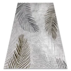 Teppich ALLURE 8752 Palmblätter - Strukturiert, stilvoll, Glamour grau / gold