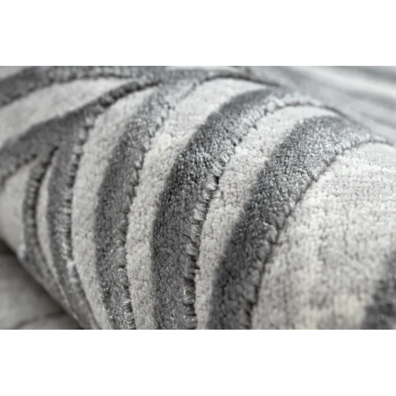 Dywan ALLURE 8752 Liście Palmy - Strukturalny, stylowy, glamour szary / złoty
