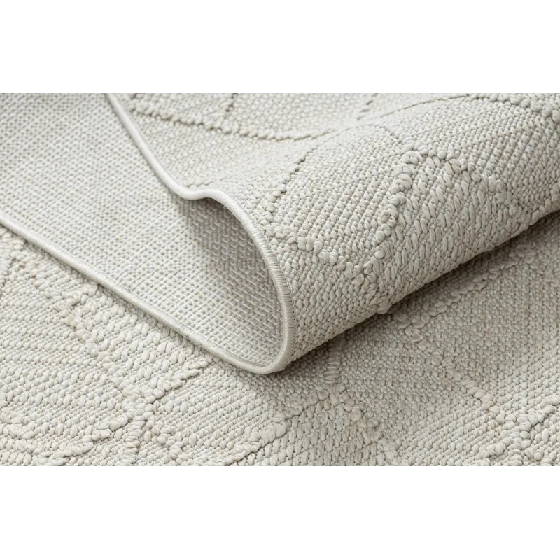 Dywan JERSEY 19231 krem - Geometryczny pętelkowy, strukturalny BOHO - 2 GATUNEK