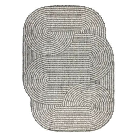 Dywan ORGANIC 1835 sizal Geometryczny ecru / szary - naturalny, nowoczesny nieregularny kształt