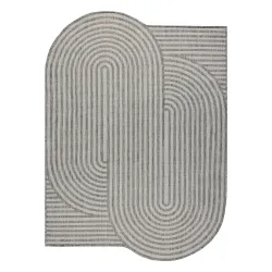 Teppich ORGANIC 2131 Sisal Geometrisch Creme / Grau - natürlich, modern unregelmäßige Form