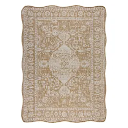 Dywan ORGANIC 2762 sizal Ornament, ramka naturalny / ecru - nowoczesny nieregularny kształt