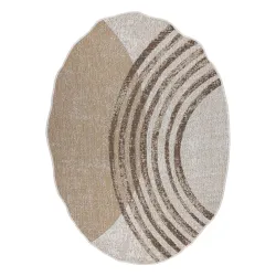 Dywan ORGANIC 2767 sizal Geometryczny ecru / naturalny - nowoczesny nieregularny kształt