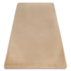 Teppich BUNNY Macchiato dunkles Beige KANINCHENFELLIMITAT