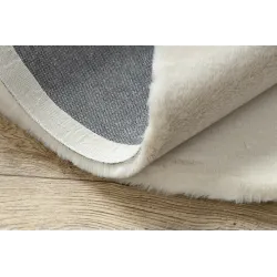 Dywan BUNNY koło kość słoniowa IMITACJA FUTRA KRÓLIKA