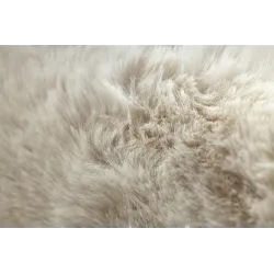 Dywan BUNNY koło kość słoniowa IMITACJA FUTRA KRÓLIKA
