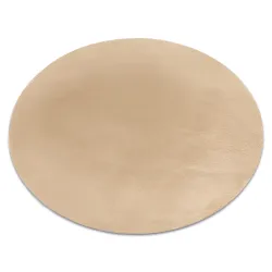 Teppich BUNNY Kreis Macchiato dunkles Beige KANINCHENFELL-IMITAT