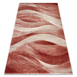 Teppich FUSION 1617 beige / terrakotta - Wellen, modern, abstrakt