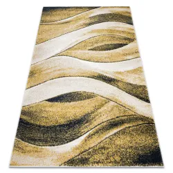 Teppich FUSION 1617 gelb / creme - Wellen, modern, abstrakt