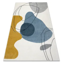 Teppich FUSION 7158 weiß / gelb / blau - Geometrisch, modern, abstrakt