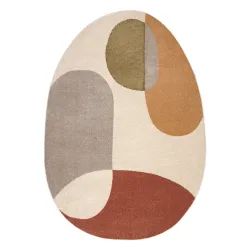 Teppich FUSION 5706 creme / terakotta Shape - Geometrisch, modern, abstrakt, unregelmäßig