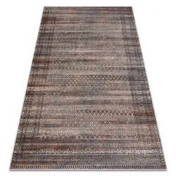 Wollenteppich NAIN Rahmen, Rauten 1277/51655 beige / grau / braun