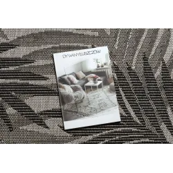DYWAN SZNURKOWY SIZAL FLOORLUX 20504 LIŚCIE srebrny / czarny DŻUNGLA - 2 GATUNEK