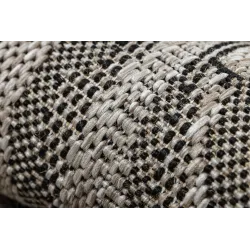 DYWAN SZNURKOWY SIZAL FLOORLUX 20504 LIŚCIE srebrny / czarny DŻUNGLA - 2 GATUNEK