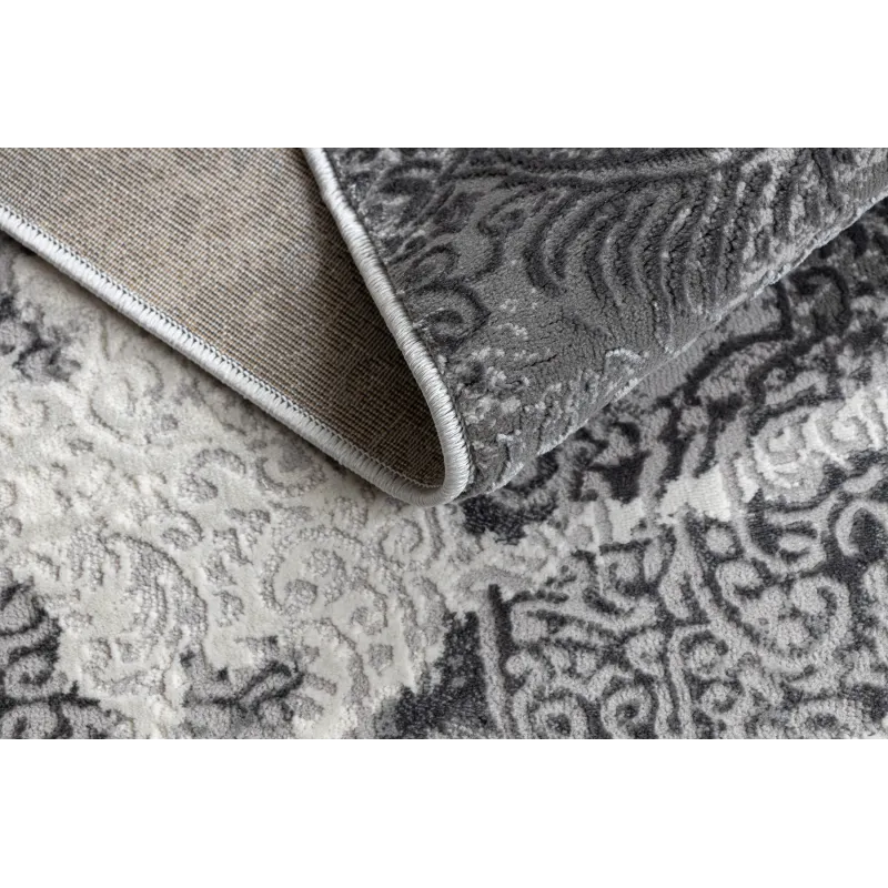 Dywan ALLURE 5715 Abstrakcja - Strukturalny, stylowy, glamour jasnoszary / granatowy