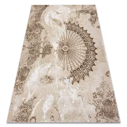 Teppich ALLURE 5715 Abstraktion - Strukturell, stilvoll, Glamour beige / weiß