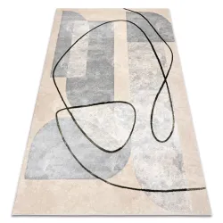 Teppich ALLURE 9980 Geometrisch - Strukturell, stilvoll, Glamour beige / grün