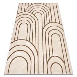 Teppich ALLURE 5756 Geometrisch - Strukturell, stilvoll, Glamour Beige