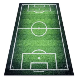 Waschbarer Teppich BAMBINO 58690 Spielfeld, Fußball für Kinder rutschfest – grün