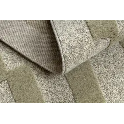 Dywan FLUX 461.109.SA401 wełniany OSTA - Geometryczny, strukturalny, loftowy szary / zielony