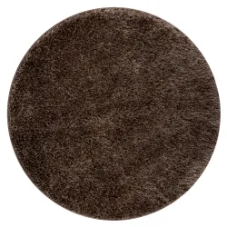 Badezimmerteppich SYNERGY Kreis Glamour, rutschfest, weich - Lurex Beige