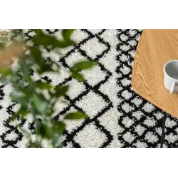 Dywan PROMO BERBER SAFI N9040 biały / czarny Frędzle berberyjski marokański shaggy