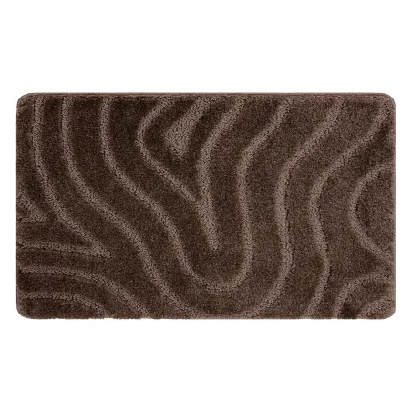 Dywan łazienkowy SUPREME WAVES fale, antypoślizgowy, miękki - brązowy