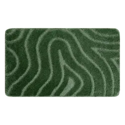 Badezimmerteppich SUPREME WAVES Wellen, rutschfest, weich - grün