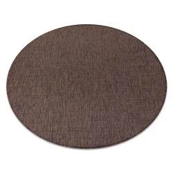 Teppich SEIL SISAL SION Kreis A5165A Melange Flachgewebe braun
