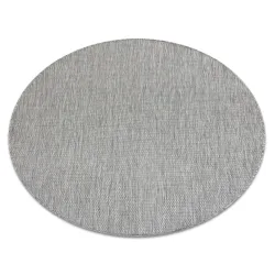 Teppich SEIL SISAL SION Kreis A5165A Melange Flachgewebe grau