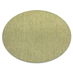 Teppich SCHNURGEBUNDEN SISAL SION Kreis A5165A Melange Flachgewebe grün