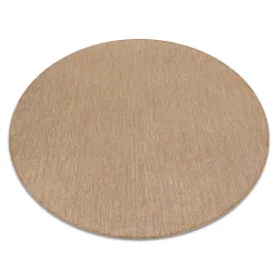 Teppich SCHNURGEBUNDEN SISAL SION Kreis A5165A Melange Flachgewebe natur