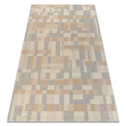 Teppich FLUX 461.117.SA130 Wolle OSTA - Geometrisch, strukturell, Loft beige / grau